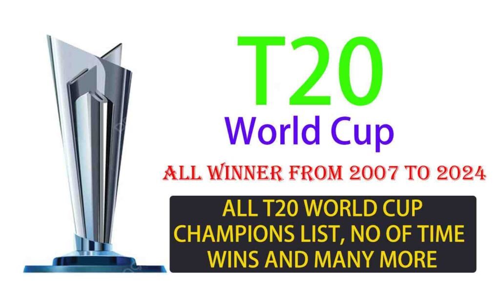 T20 World Cup All Winners