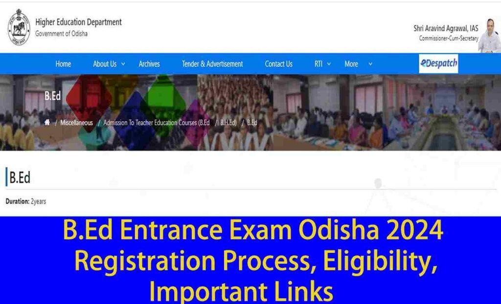 BEd Entrance Exam Odisha